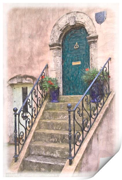 Arched Doorway in Margon Print by Ian Lewis