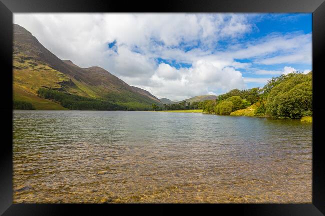 View down length of Buttermere in Lake District Framed Print by Steve Heap