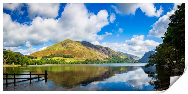 Panorama of Buttermere in Lake District Print by Steve Heap
