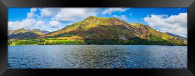 Buttermere panorama in Lake District Framed Print by Steve Heap