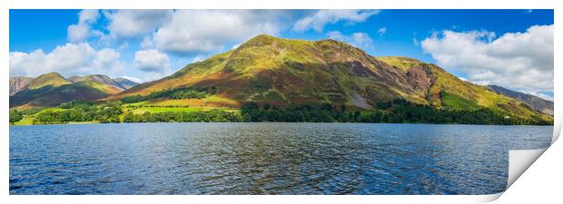 Buttermere panorama in Lake District Print by Steve Heap