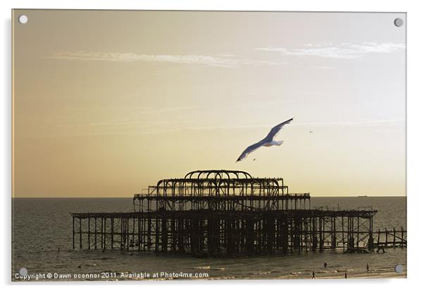Brighton's West Pier Acrylic by Dawn O'Connor