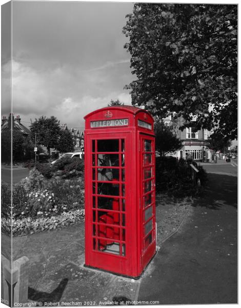 The Red phone box Frinton on sea Essex Canvas Print by Robert Beecham