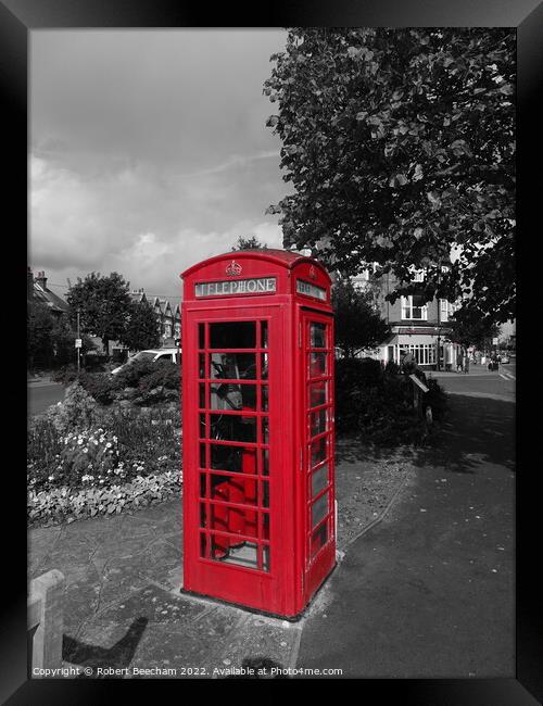The Red phone box Frinton on sea Essex Framed Print by Robert Beecham