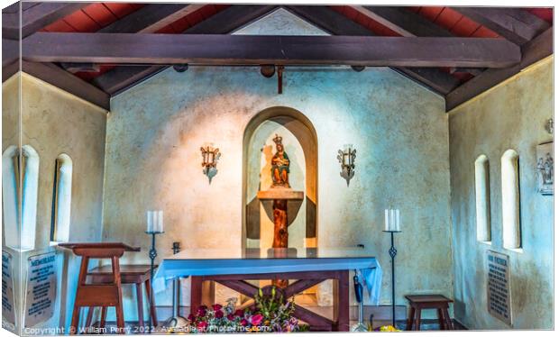 Shrine Our Lady Leche Mission Saint Augustine Florida Canvas Print by William Perry