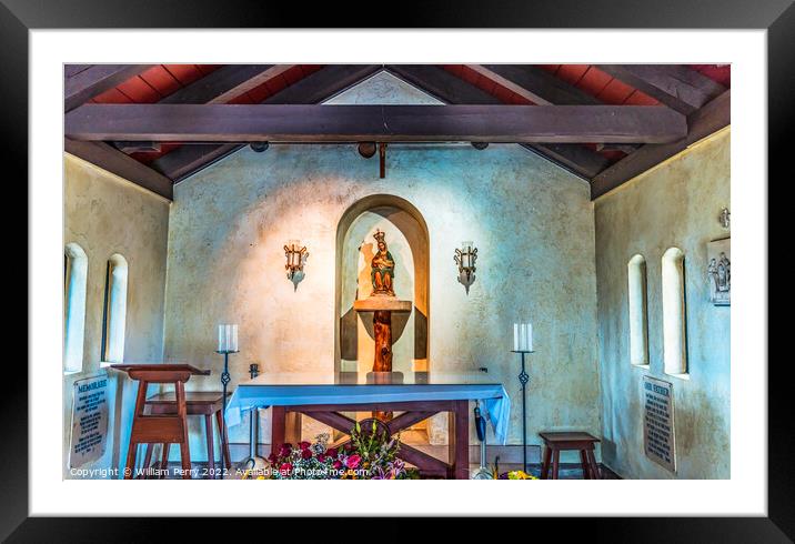Shrine Our Lady Leche Mission Saint Augustine Florida Framed Mounted Print by William Perry