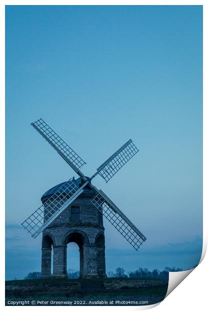 The Chesterton Windmill On A Winters Afternoon Print by Peter Greenway