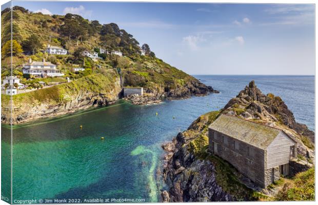 The Harbour Mouth, Polperro Canvas Print by Jim Monk