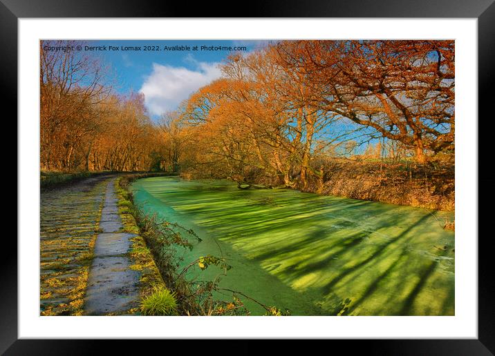 Bolton and Bury Canal Framed Mounted Print by Derrick Fox Lomax