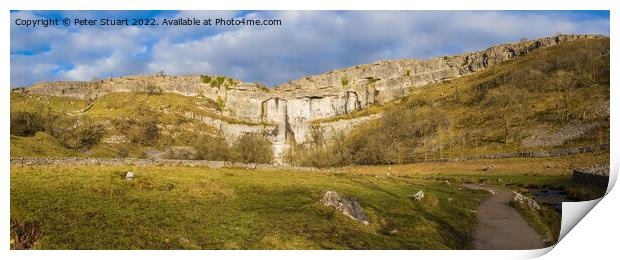 Malham Cove above Malham in the Yorkshire Dales Print by Peter Stuart