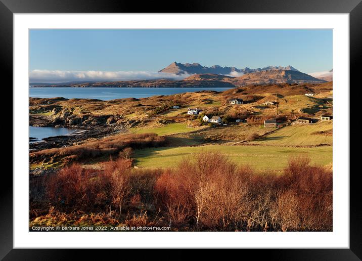 Tarskavaig in Winter Light, Isle of Skye. Framed Mounted Print by Barbara Jones