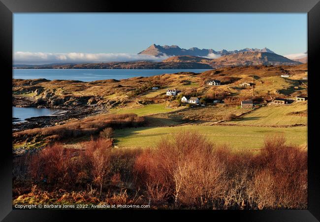 Tarskavaig in Winter Light, Isle of Skye. Framed Print by Barbara Jones