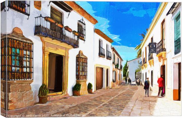 The Enchanting Streets of Ronda - C1804-2899-WAT Canvas Print by Jordi Carrio