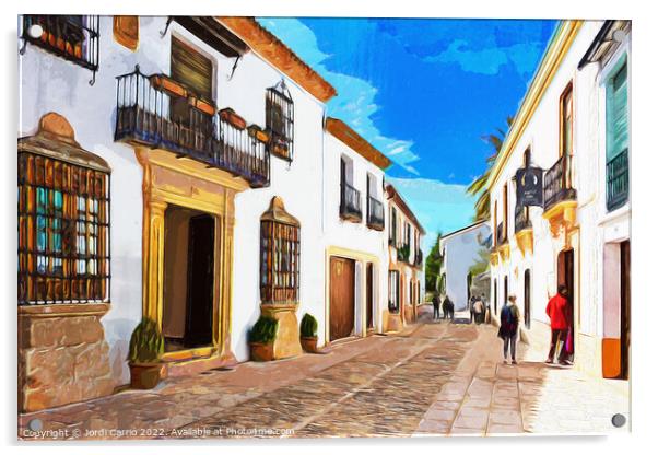 The Enchanting Streets of Ronda - C1804-2899-WAT Acrylic by Jordi Carrio
