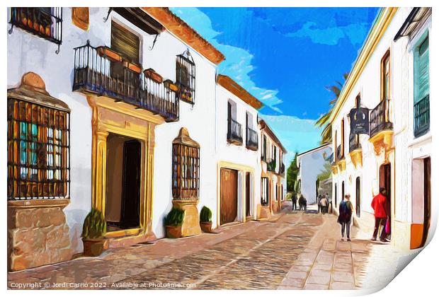 The Enchanting Streets of Ronda - C1804-2899-WAT Print by Jordi Carrio