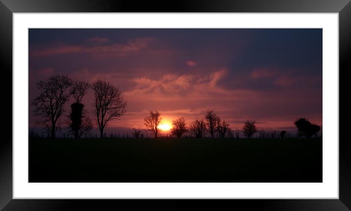 Sunrise Cotswolds Gloucestershire Framed Mounted Print by Simon Johnson