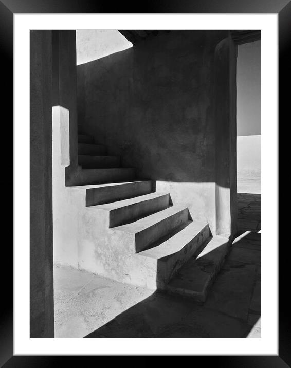 Shadows on the steps Framed Mounted Print by Dimitrios Paterakis