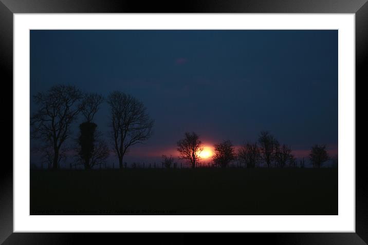 A light in the dark Framed Mounted Print by Simon Johnson