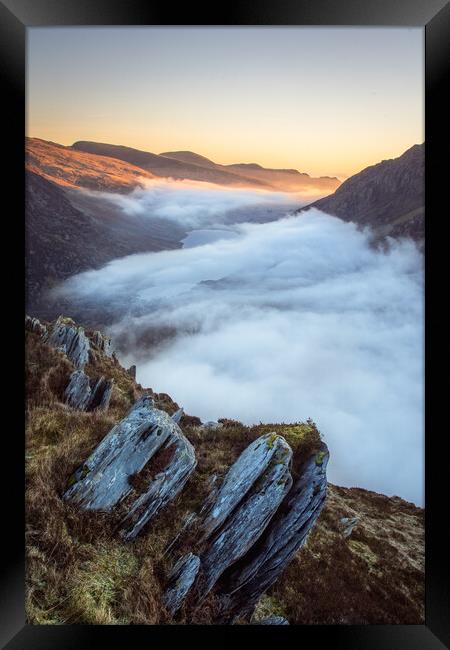 Ogwen Inversion Framed Print by Liam Neon