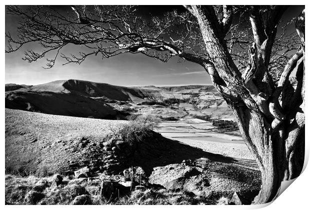 Mam Tor from above Cave Dale Print by Darren Galpin
