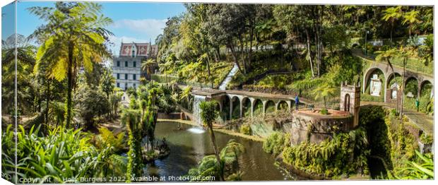 Enchanting Floral Haven, Madeira Botanical Garden Canvas Print by Holly Burgess
