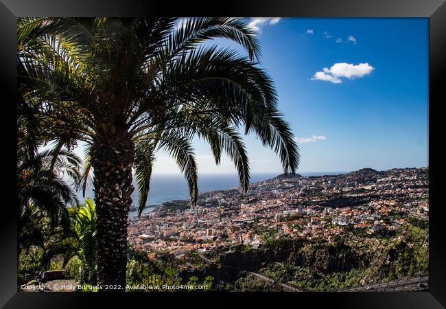 Enigmatic Panorama of Madeira Island Framed Print by Holly Burgess