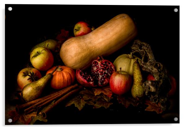 Autumnal Fruits Acrylic by Kelly Bailey