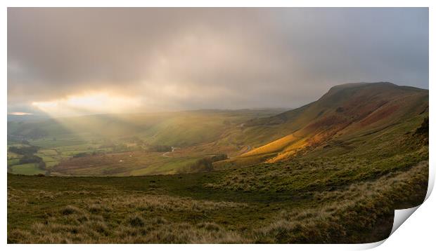 Mam Tor From The Great Ridge Print by Phil Durkin DPAGB BPE4