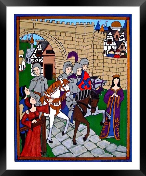 Medieval Knights Framed Mounted Print by Stephanie Moore