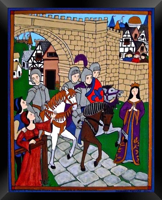 Medieval Knights Framed Print by Stephanie Moore
