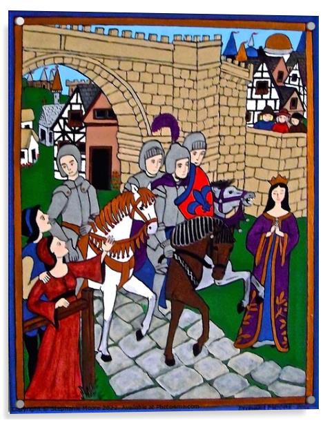 Medieval Knights Acrylic by Stephanie Moore