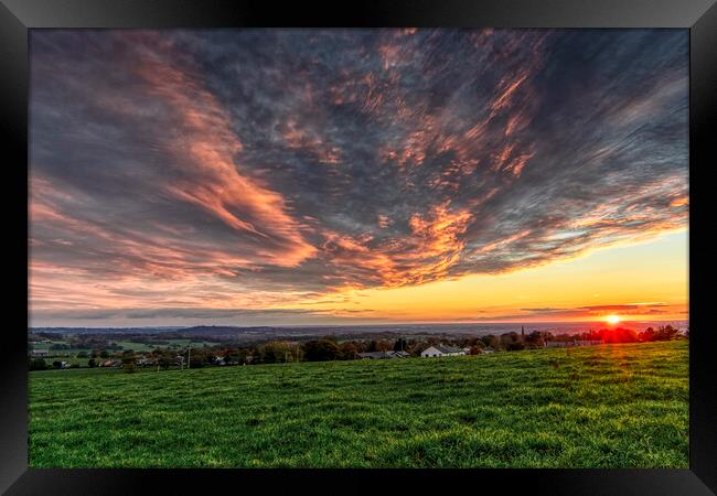 Summer Sunset Over Mellor, Blackburn Framed Print by Shafiq Khan