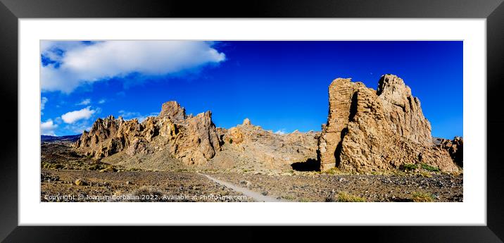 Panoramic landscape in Roques de Garcia, Tenerife, spectacular v Framed Mounted Print by Joaquin Corbalan