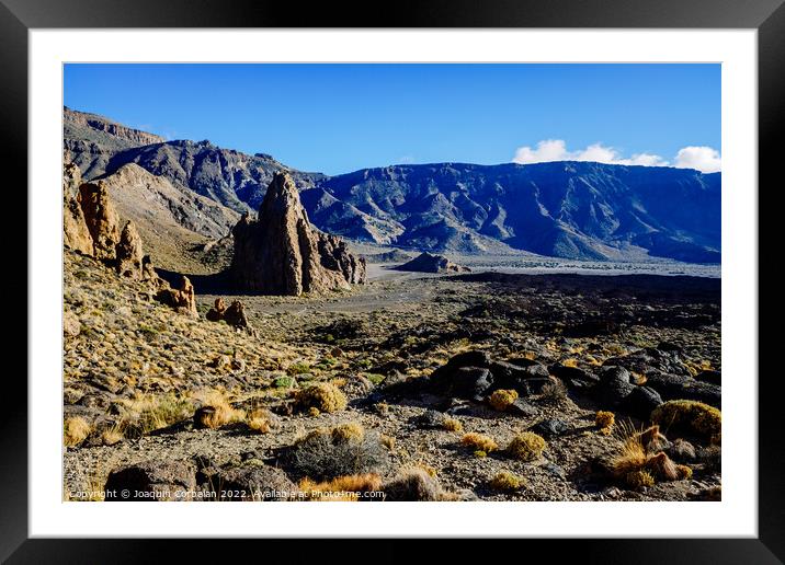 Panoramic landscape in Roques de Garcia, Tenerife, spectacular v Framed Mounted Print by Joaquin Corbalan