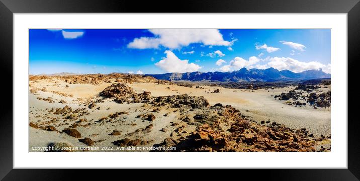 Panoramic view of the landscape of the San Jose Mines, made of p Framed Mounted Print by Joaquin Corbalan