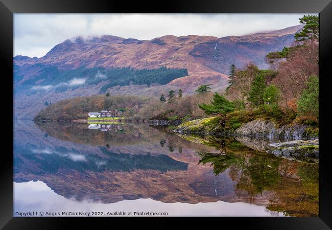 Rowardennan on Loch Lomond Framed Print by Angus McComiskey