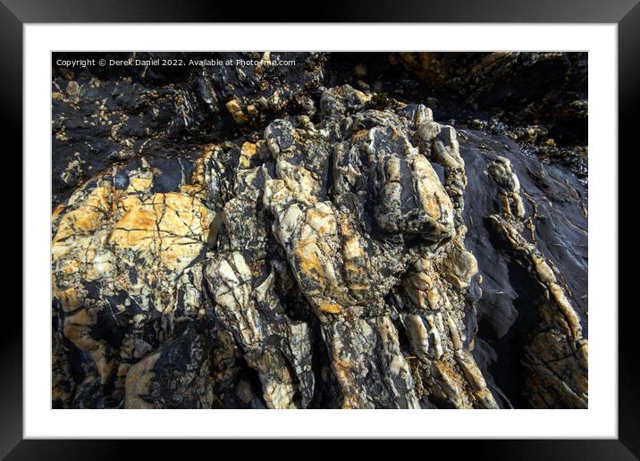 The Artistry of Treyarnons Rocks Framed Mounted Print by Derek Daniel
