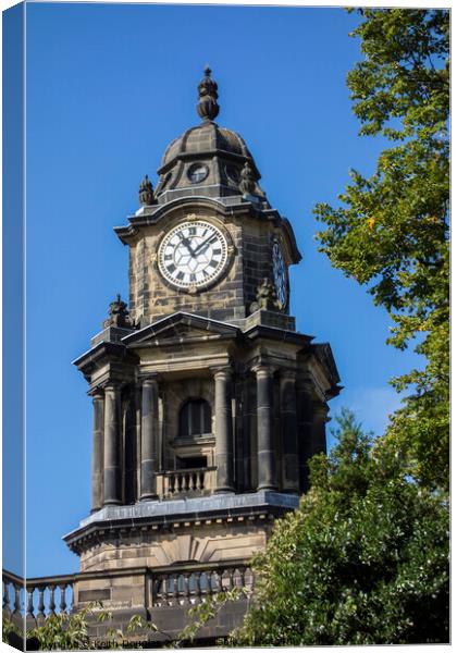 The Town Hall Clock, Lancaster Canvas Print by Keith Douglas