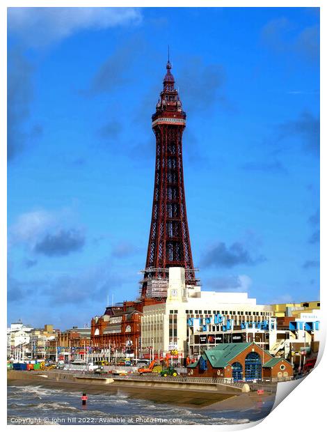 Blackpool Tower. Print by john hill