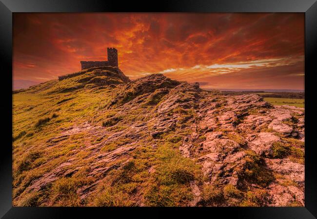  Brentor church Dartmoor  Framed Print by chris smith