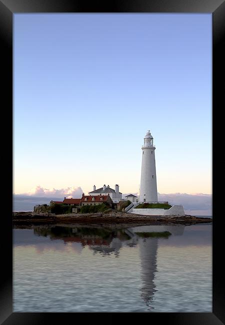 st mary`s lighthouse Framed Print by Northeast Images