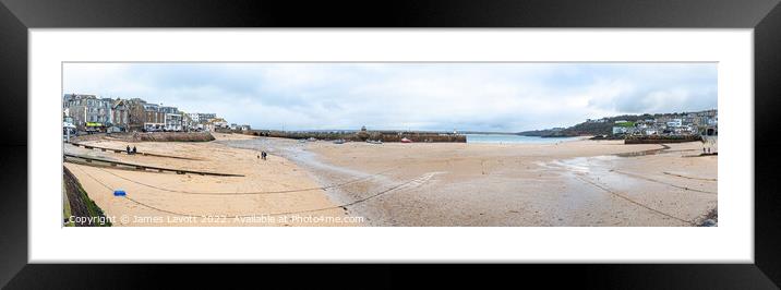 St Ives Panorama Framed Mounted Print by James Lavott