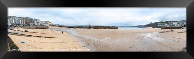 St Ives Panorama Framed Print by James Lavott