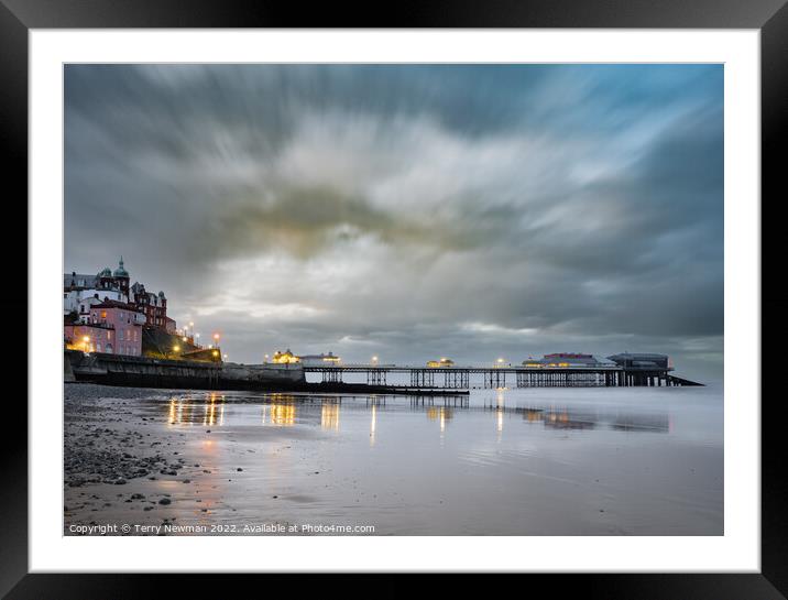A Winters Evening on Cromer Pier Framed Mounted Print by Terry Newman