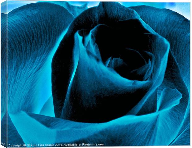 Electric blue rose Canvas Print by Sharon Lisa Clarke