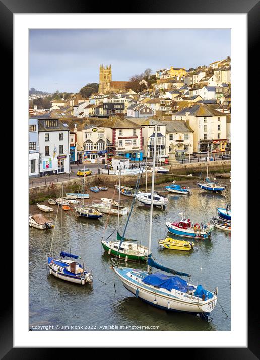 Harbour View, Brixham Framed Mounted Print by Jim Monk