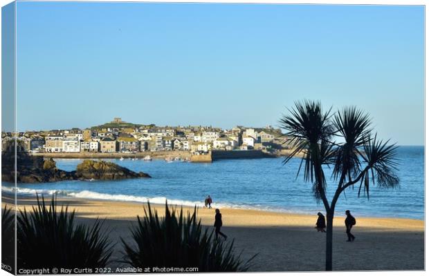 St. Ives - Sunshine, Shadow and Silhouettes. Canvas Print by Roy Curtis
