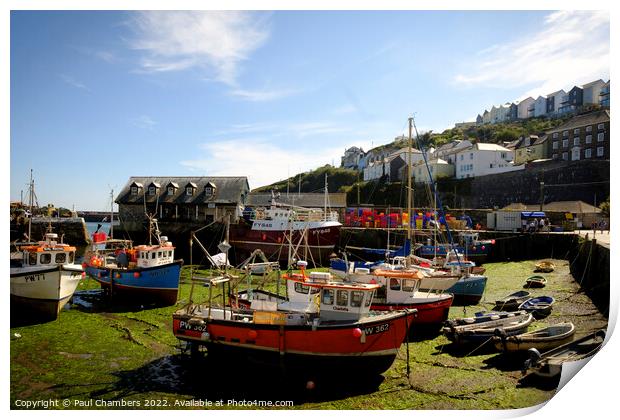 Enchanting Mevagissey Harbour Print by Paul Chambers