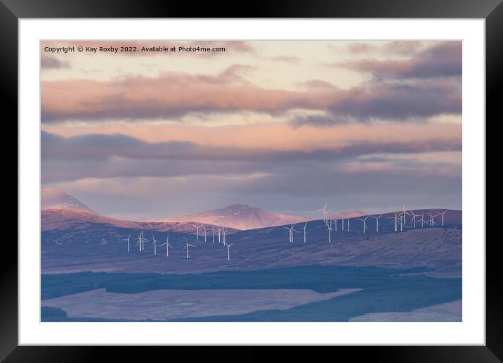 Braes of Doune Wind Farm Framed Mounted Print by Kay Roxby