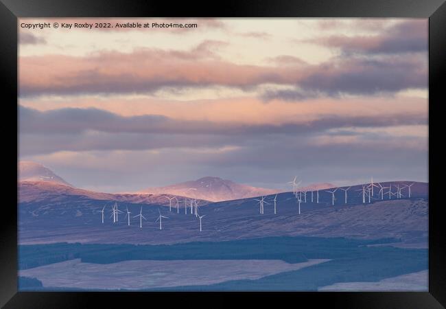 Braes of Doune Wind Farm Framed Print by Kay Roxby